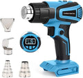 Cordless Heat Gun for Makita 18V Battery Users – 122°F~1112°F Variable Temp, LCD Display, 4 Nozzles, Hands-Free Lock | Ideal for Vinyl Wrap, Shrink Tubing & DIY Projects (Tool Only, Not by Makita)