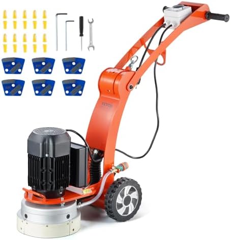 VEVOR Electric Concrete Floor Grinder 10 inch, Walk-Behind Grinder 1.7 HP