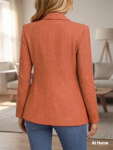 Mina Self 2026 Women's Fall Tweed Blazer Plaid Jacket Business Casual Coat