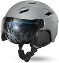 Odoland Ski Helmet with 2-in-1 Visor Goggles, Lightweight for Men Women
