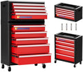 LARBANKE 9-Drawer Rolling Tool Chest with Wheels,Lockable Tool Cabinet