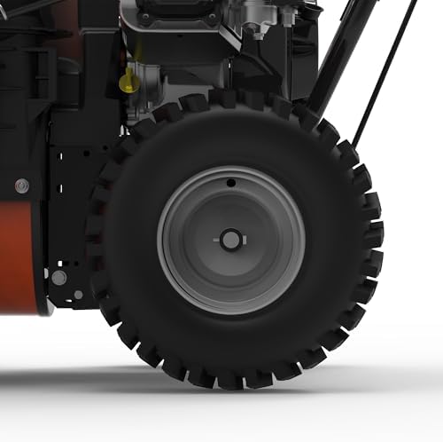 Yard Force YF24-DS21-GSB2 24-Inch Dual-Stage Gas Snow Blower, 208cc Briggs & Stratton Engine, Electric & Manual Start, LED Light, 6-Speed Self-Propelled Drive, 40-ft Throw Distance, Steel Auger