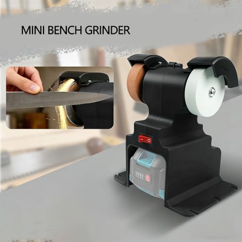 Fafeicy Cordless Mini Bench Grinder Fit for Makita 18V Battery Benchtop Polisher 7000rpm Small Electric Sander for Jewelry Metal Wood Working