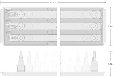 TEKTON 3/8 Inch Drive Impact Bit Socket Set, 32-Piece | SIB91202 | (5/32 - 9/16 in., 4 - 14 mm, T20 - T60), Socket Rail