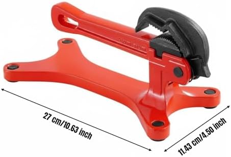 Generic Yoke Pipe Vise Heavy-Duty Portable Pipe Holding Vise Non-Skid Rubber Feet Clamping Device for Plumbers