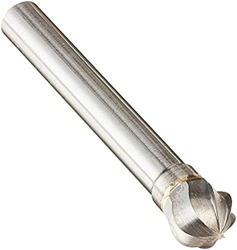 Drill America SD-5NF Carbide Burr/Rotary File Ball End None-Ferrous for Aluminum 1/2" Dia. x 1/2" Cut Length with 1/4" Shank and 2-3/16" Overall Length, DUL Series