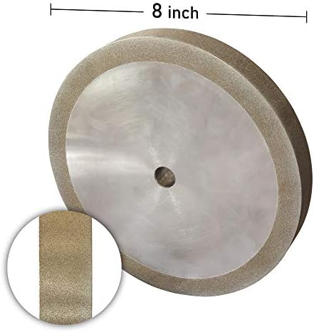 BUCKTOOL 80 Grit 8-Inch CBN Grinding Wheel, 1-Inch Wide, 5/8-Inch Arbor