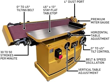 Powermatic 9" x 138" Oscillating Vertical Edge Sander, 3 HP, 230V 3Ph (OES9138B-3)