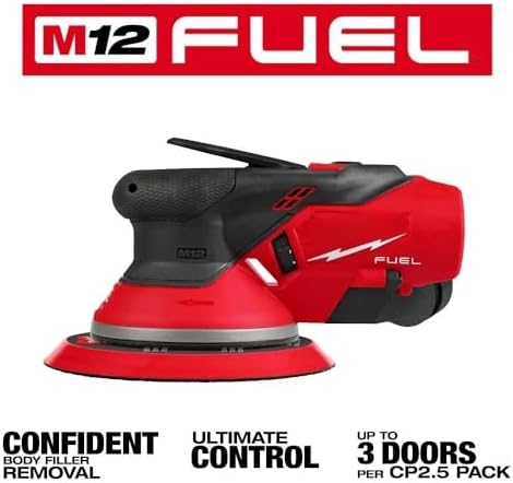 2585-20 Brushless Cordless Orbital Sander for Milwaukee M12 12V FUEL 6" Random Orbital Sander - 3/16" - Bare Tool