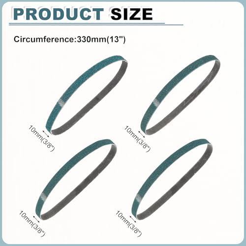 HARFINGTON 3/8 x 13 Inch Sanding Belts, 40 Pcs 40/60/80/120 Grit