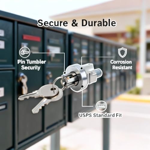 L1172C Mailbox Lock Replace USPS-L-1172C National Mailbox Lock C9100,10 Set | Mailbox Lock Fit for CompX L-1172C NDCBU CBU Cluster Mailboxs with 3 Keys