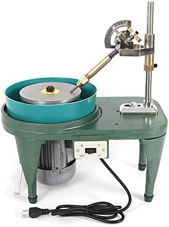 Professional Gem Faceting Machine Jewel Angle Polisher,110V 180W Gemstone Grinding Machine Jewelry Polishing Machine Ring Surface Grinder Flat Bench Polisher,2800r/min