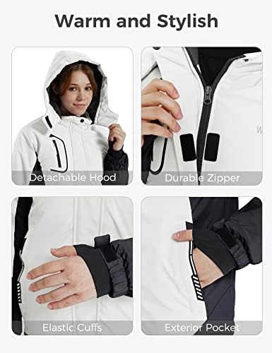 wantdo Girls Winter Ski Coat Fleece Snowboarding Jacket Waterproof 10000mm