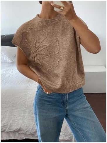 SOLY HUX Women's Short Sleeve Business Casual Sweater