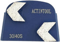 Double Arrow Segments Grinding Metal Tool for Lavina Onfloor Concrete Floor Preparation (Pack of 3)