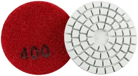Diamond Polishing Pad, 2 inch 50 mm 400 Grit Sanding Discs for Grinder & Polisher, Hook and Loop Backing Pad for Grinding Buffing Granite Marble Concrete Stone (1 Piece)