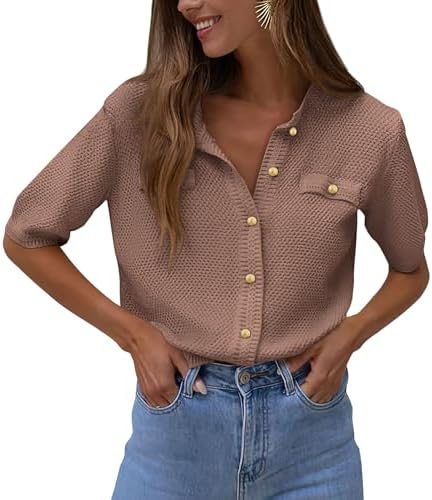 PRETTYGARDEN Women's Summer Casual Button Down Shirts
