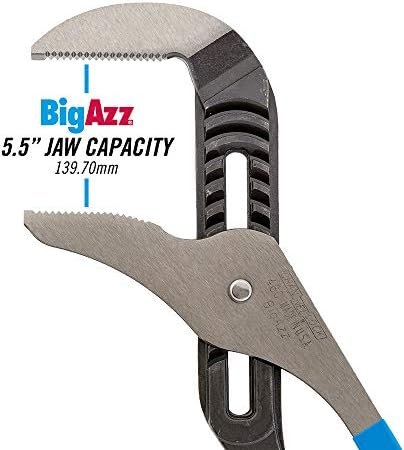 Channellock Tongue and Groove Pliers 480 BIGAZZ - Straight Jaw, 90° Teeth, Forged Steel - 20.25 in, 5.5 in Jaw
