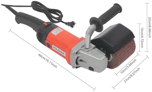 1400W Burnishing Grinding Machine, 8-Speed Variable Brush Grinder with 600-3600 RPM, Electric Polisher for Deburring & Surface Cleaning on Metal Wood Stainless Steel