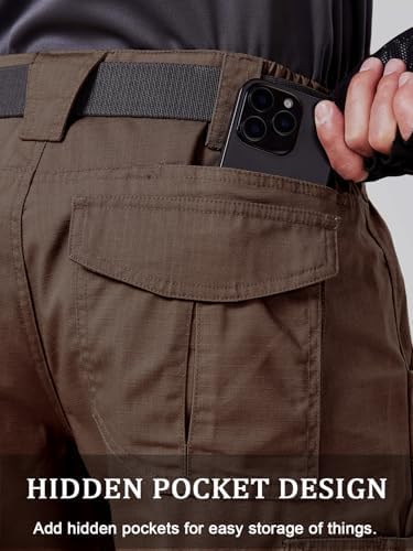 CNBQDD Mens Work Pants Cargo Tactical Construction for Men Ripstop Waterproof Lightweight Outdoor Hiking with Pockets
