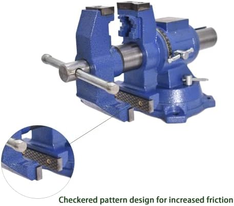 4 Inch Multipurpose Vise 360 Degree Rotation Clamp on Vise with Swivel Base Heavy Duty Multi-Jaw Vise Bench Vise Fit for Household Industry Multifunctional Clamping and Fixing
