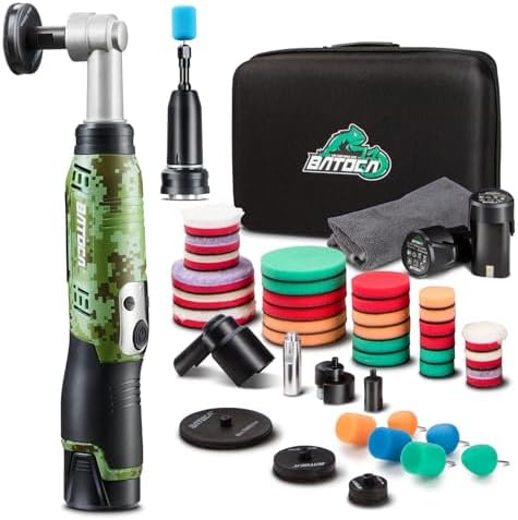 BATOCA 2026 S6 Mini Cordless Polisher 2 Heads for Car/Motorcycles Detailing Kit