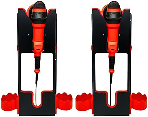 2-Pack Polisher Holder Wall Mount, Cold-Rolled Steel Holder for Detailing