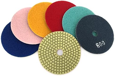HEAGER Grinding Discs,Grinding Wheel,Angle Grinder, 10PCS/Set 4Inch Diamond Polishing Pads Flower Point Wet Polishing Pad for Marble Diamond Abrasive Pad(800)