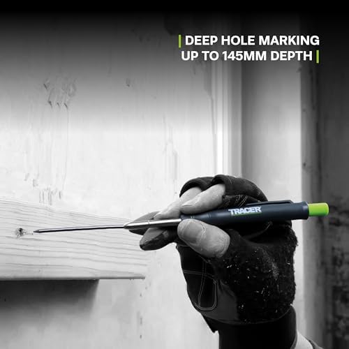 Tracer 2.8mm Carpenters Pencil - Deep Hole Construction Pencil with Holster