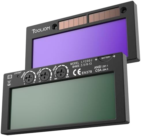 TOOLIOM Auto-Darkening Welding Lens, 2 x 4.25 in