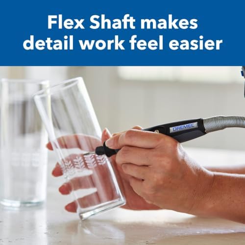 Dremel 4300-9/64 Rotary Tool Kit with Flex Shaft - 9 Attachments & 64 Accessories - Ideal for Engraving, Etching, Sanding, and Polishing