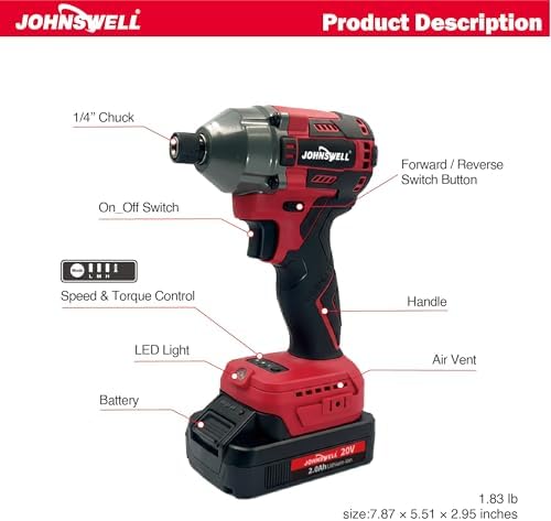 20V Cordless Drill & Impact Driver Combo Kit, 2-Tool Power Tool Set, Fast Charger, 69-Pcs Bit Accessory Set & Tool Bag, Electric Power Tools for DIY & Construction