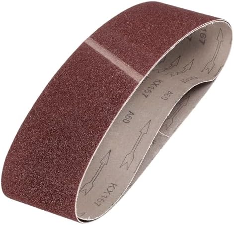 HARFINGTON 6 x 48 Inch Sanding Belts, 2 Pcs 60 Grits Aluminum Oxide Abrasive Belt Sander File Belt for Woodworking, Metal Polishing, Knife Sharpener
