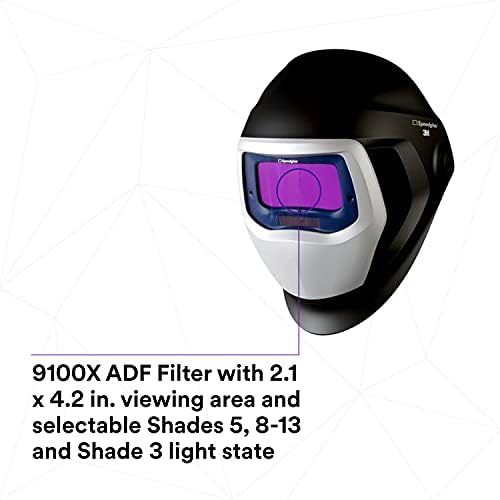 3M Speedglas Welding Helmet 9100 06-0100-20SW, with Auto Darkening Lens ADF 9100X