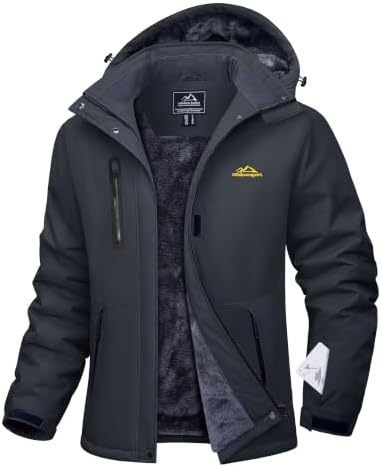 MAGCOMSEN Womens Winter Coats Waterproof Ski Snow Warm Fleece Rain Jacket