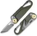 TACRAY Vinto 5-in-1 Keychain Multitool Mini Pocket Knife, 1.5" Blade, Green
