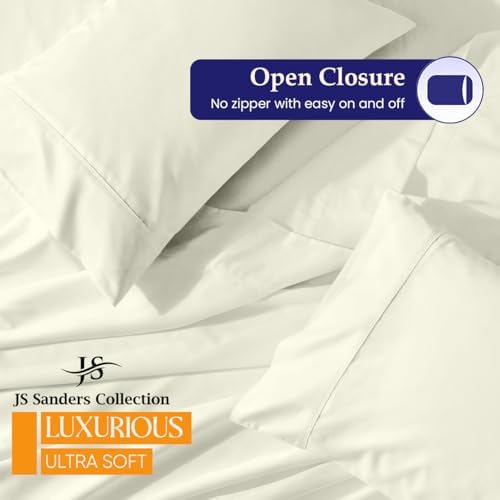 JS Sanders AFT Berth Boat Sheet 3 Pcs 600 TC Egyptian Cotton,Ivory