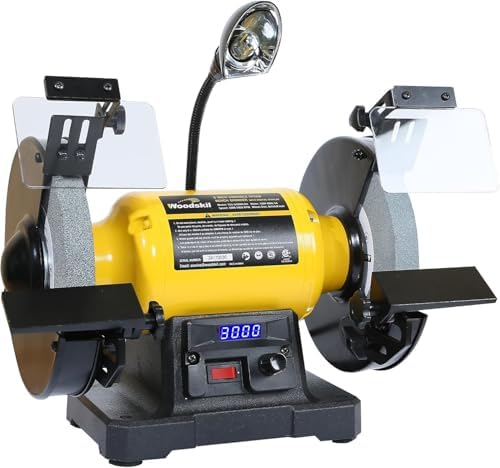 Woodskil Digital Display 8" Variable Speed Bench Grinder for Knife,3/4HP,5A