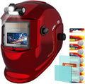 TRQWH Welding Helmet with Light True Color Auto Darkening Welding Helmets for Men Solar Powered Welding Hood with 2 Arc Sensor Wide Shade 4/9-13 for TIG MIG ARC Cool Welder Mask