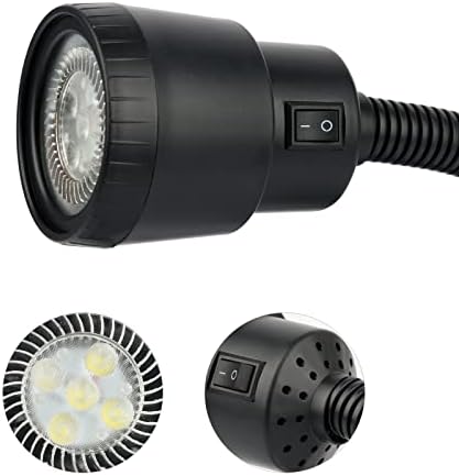 Magnetic Work Light, 9W Machine Lights, 1000 Lumens Flexible Work Lamp for Lathe Milling Machine Drill Press, Industrial Lighting with 6T Mgagnetic Base