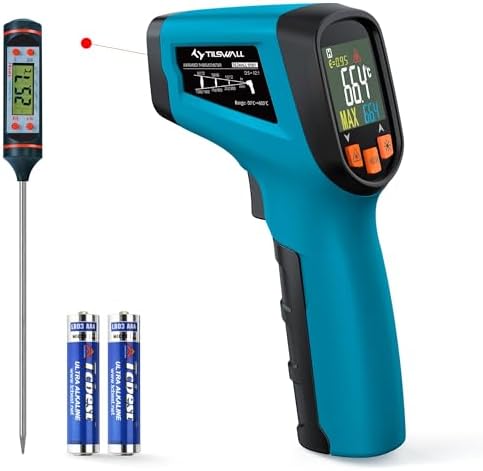 Tilswall Infrared Thermometer, Laser Temperature Gun -58°F~1112°F, Blue
