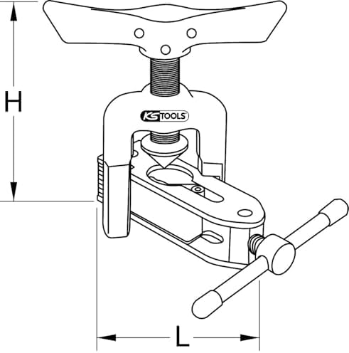 Universal flanger imperial + metric with quick clamping device