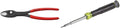 KNIPEX TwinGrip Pliers and Klein Tools 14-in-1 Screwdriver with 8 Precision Tips and Nut Drivers