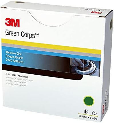 3M Green Corps Stikit Production Disc, 01549, 8 in, 80+ Grade