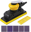 3 x 8 in Jitterbug Air Orbital Sander, 70 mm x 198 mm 1/8 in Orbit, 10,000 Max OPM Non-Vacuum with Extra Hook-Loop Pad and 15pcs (80/120/180/320/400) sandpapers