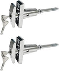 Dixie Narco T-Handle Replacement Whole Set Assembled with High Security Lock (Chrome Pack of 2, Assembled w/High Security Plug Lock)