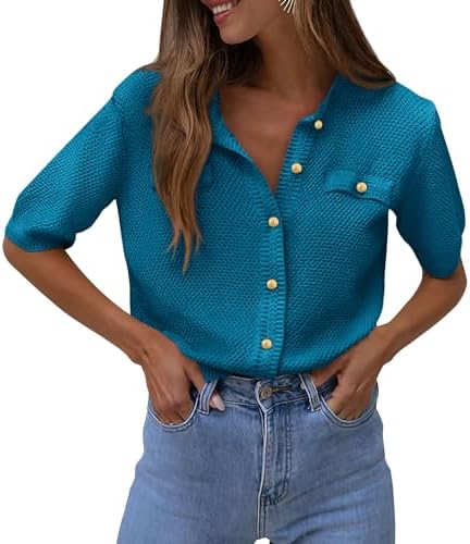 PRETTYGARDEN Women's Summer Casual Button Down Shirts