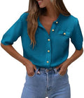 PRETTYGARDEN Women's Summer Casual Button Down Shirts
