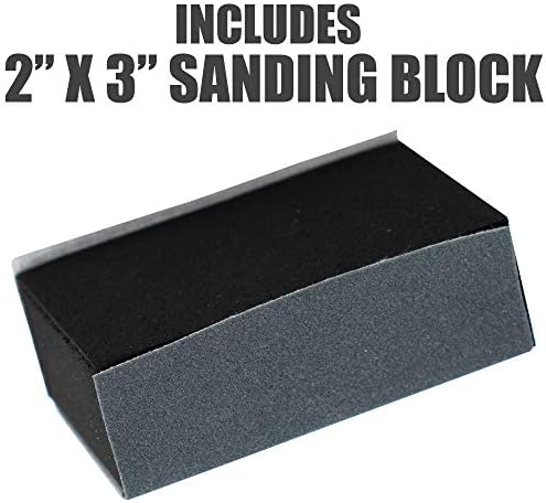 Micro-Mesh 9 Sanding Sheet Introductory Woodworkers Kit with a 2 inch by 3 inch Foam Sanding Block