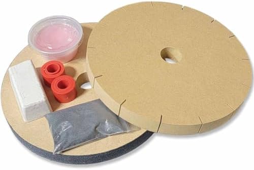 Keen Edge Professional Knife Sharpening Wheel System - Made in USA - Complete Wheel System fits most 6" and 8" Bench Grinders - Sharpening + Slotted Honing Wheels (Original Kit)